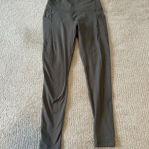 Spyder Women's Olive Green Leggings with Side Pockets